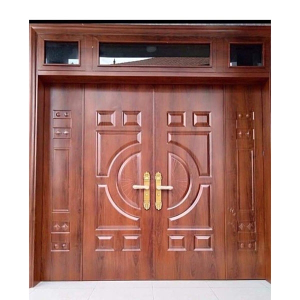 Cửa đi 4 cánh bằng thép vân gỗ giá rẻ Đắk Nông