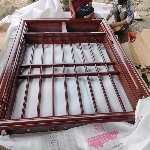 Cửa sổ 2 cánh bằng thép vân gỗ cao cấp Đắk Lắk