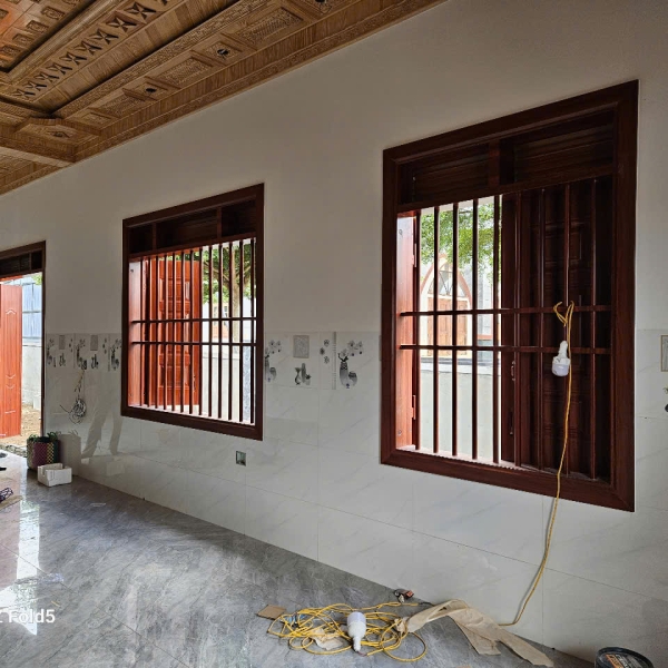 Cửa sổ 4 cánh thép vân gỗ nhập khẩu cao cấp Đắk Nông