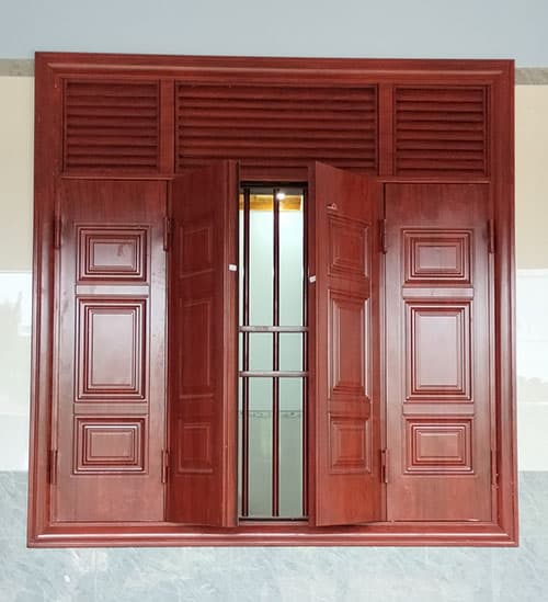 cửa số thép vân gỗ cao cấp - cuathepvangodaklakdaknong.com
